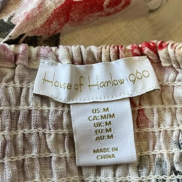 House of Harlow 1960 Floral Linen Blend Maxi Dress M - Picture 5 of 8